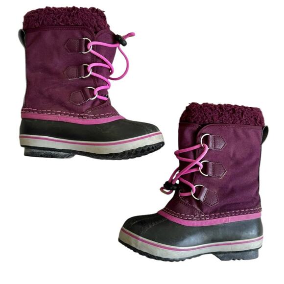 Sorel Yoot Pac Nylon Youth waterproof boot size 1 - Picture 3 of 7